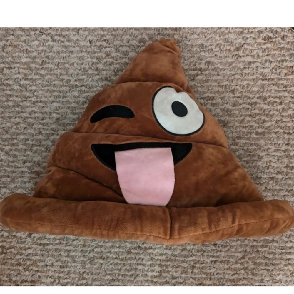 Funny funny poop emoji plush hat